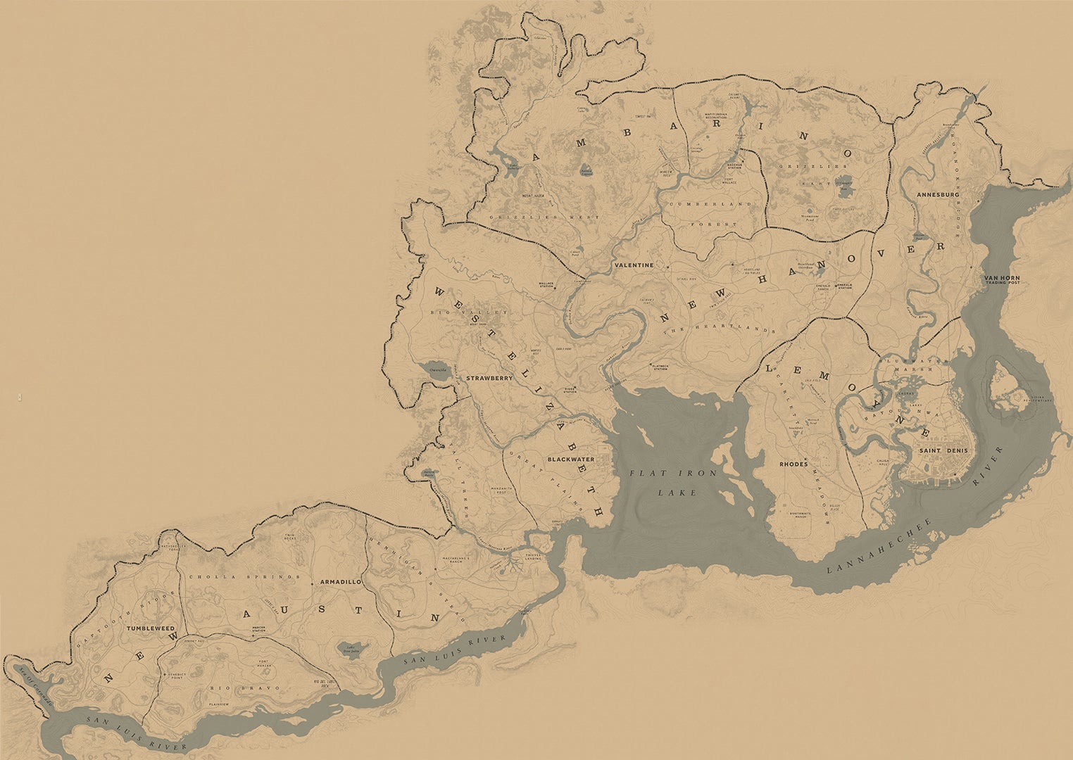 Red Dead Redemption 2: Die Map und Online-Karte im Detail | Eurogamer.de